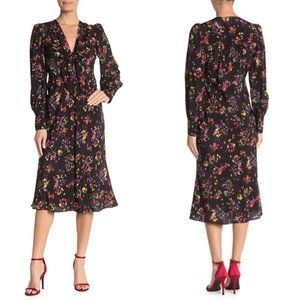 VERONICA BEARD Amber Silk Blend Midi Dress NWT 4